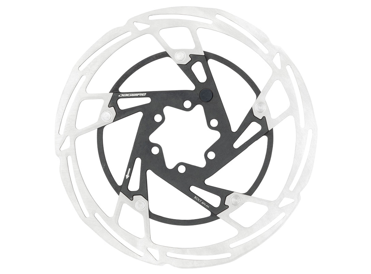 Jagwire Pro LR2-E Ebike Disc Brake Rotor with Magnet Silver - Black 203mm