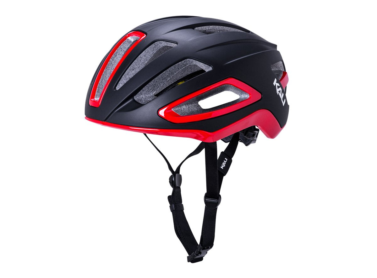Kali Uno Solid Road Helmet - Matt Black-Red Matt Black - Red Small/Medium