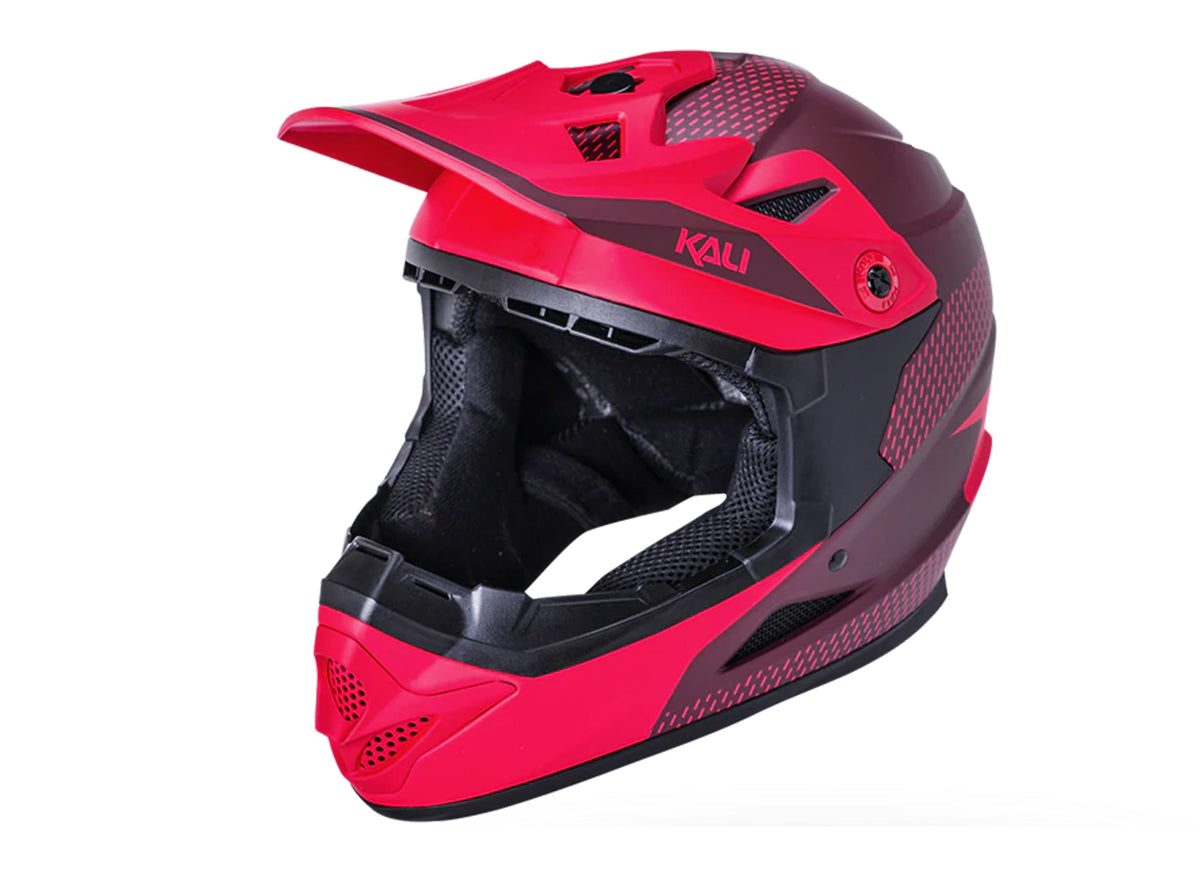Kali Zoka Full Face Helmet - Dash Matt Red-Burgandy Matt Red - Burgandy Small