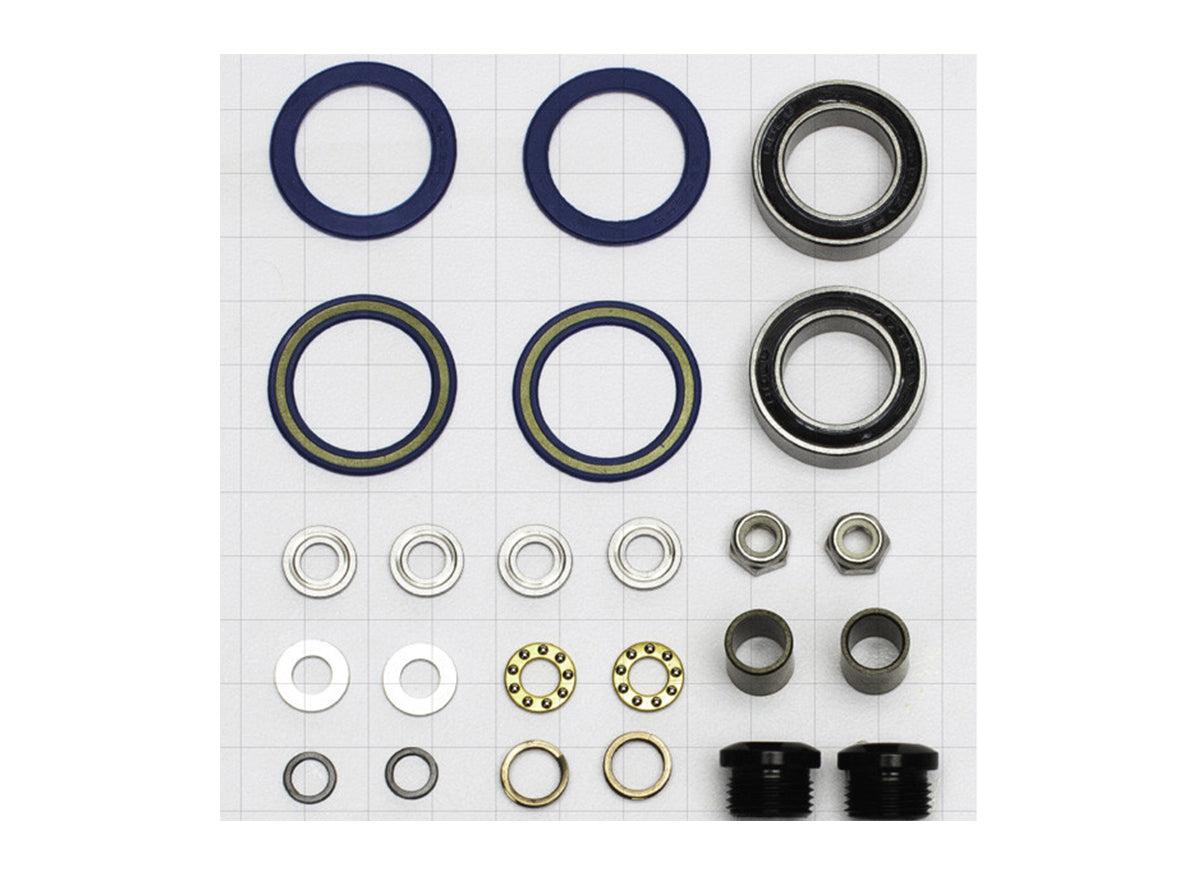 Kona Wah Wah 2 Alloy Pedal Rebuild Kit Silver - Black