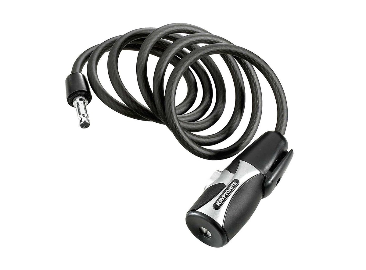 Kryptonite KryptoFlex 815 Cable Lock - Key - Gray-Black Gray - Black 5' x 8mm