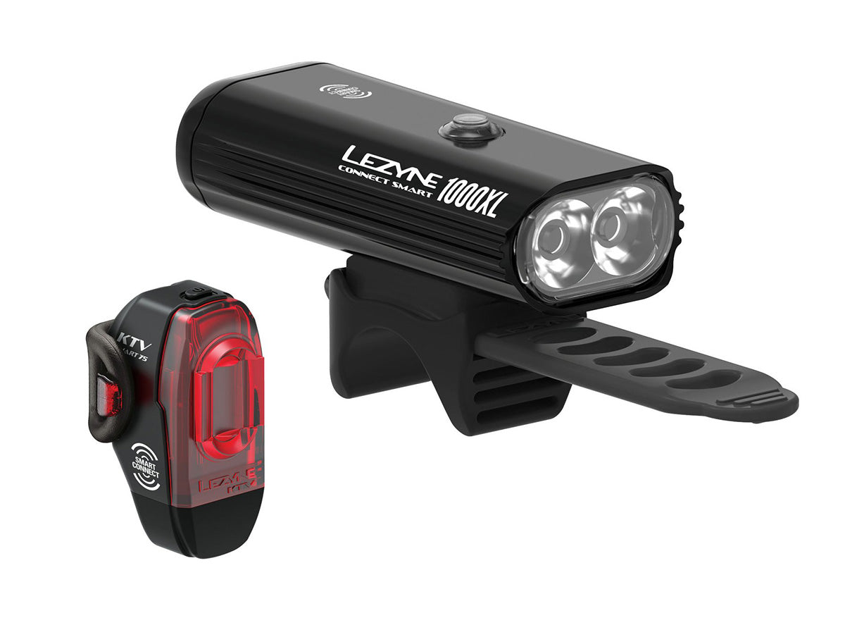 Lezyne Connect Smart 1000XL/KTV 75 Smart Light Set Black