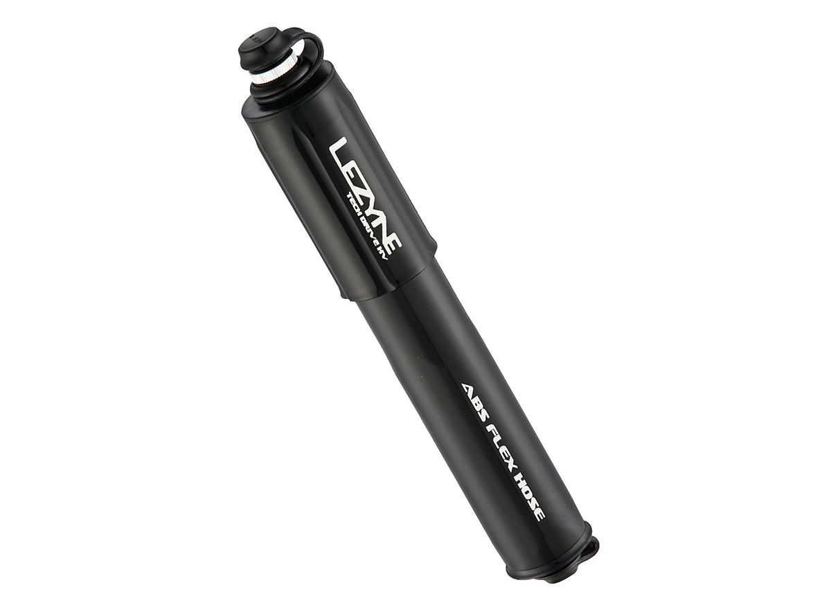 Lezyne Tech Drive HV - High Volume Pump - Small Black - High Gloss Presta / Schrader