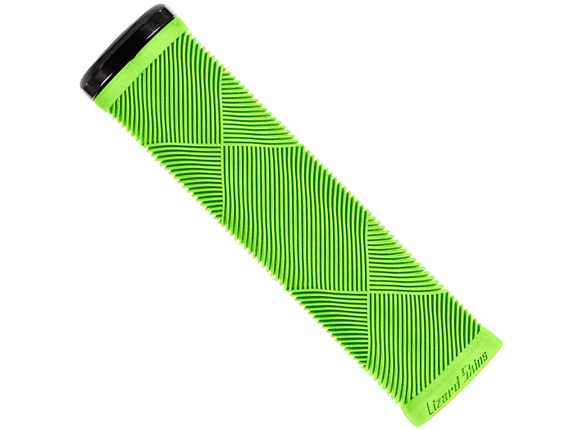 Lizard Skins Strata Lock On MTB Grip - Lime Green Lime Green