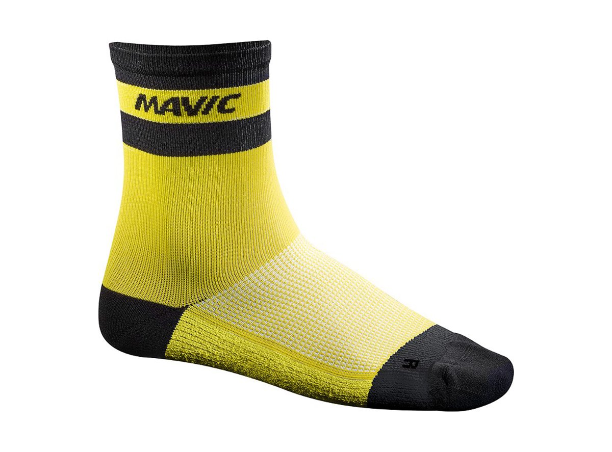 Mavic Ksyrium Carbon Sock - Yellow Mavic Yellow Mavic Small
