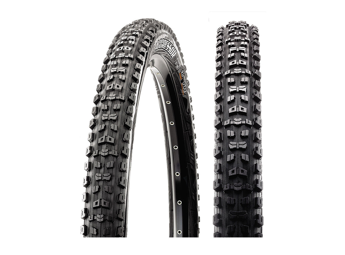 Maxxis Aggressor 26" Folding MTB Tire Black 26" - 2.3" TPI 120x2 - (DC) Dual Compound - (TR) Tubeless Ready - (DD) Double Down