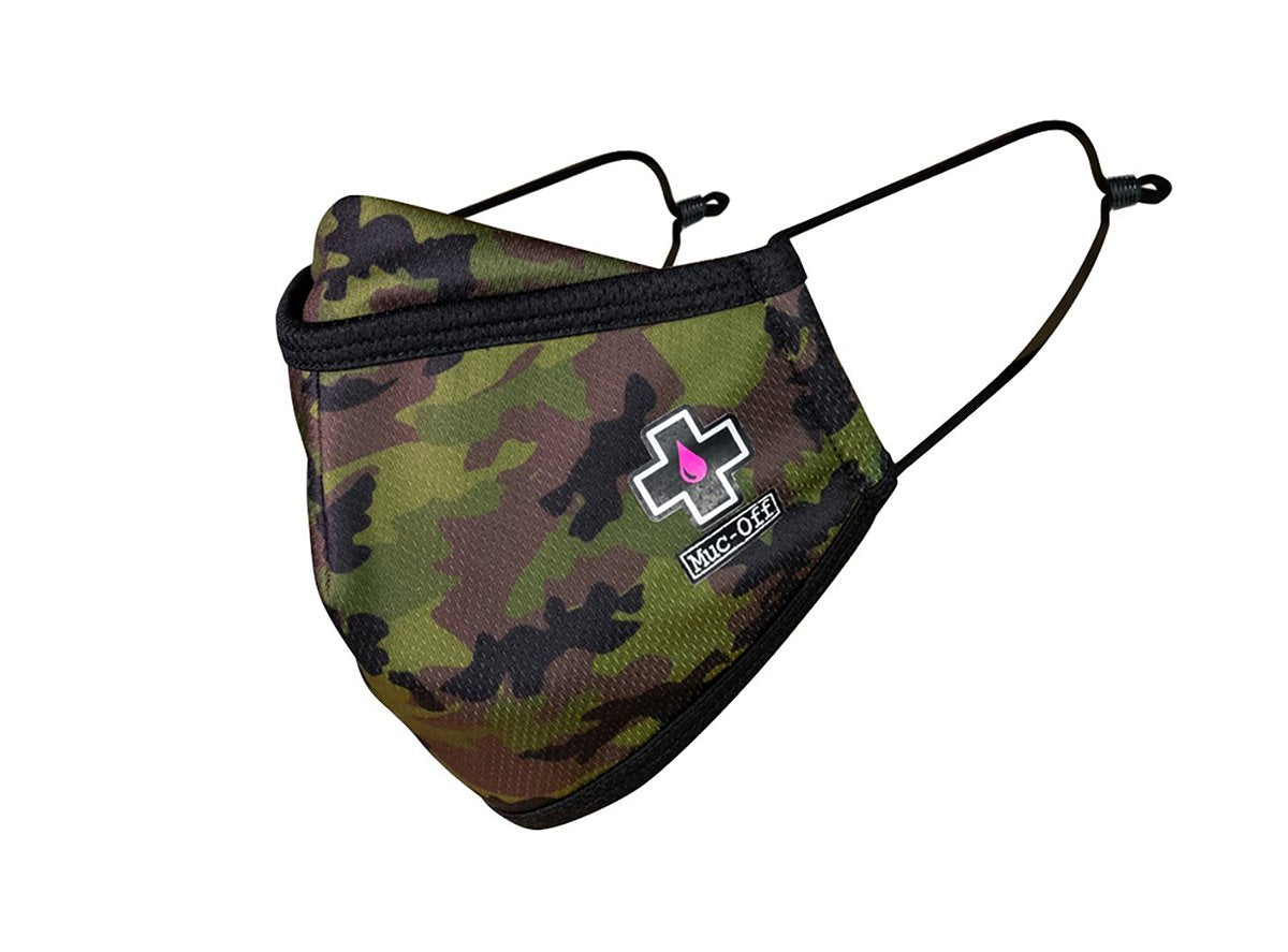 Muc-Off Reusable Face Mask - Woodland Camo Woodland Camo Large