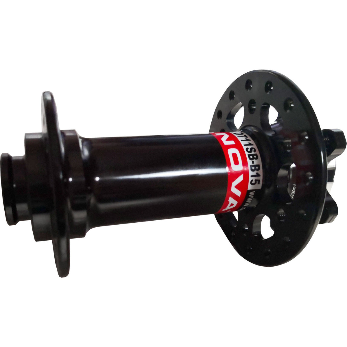 Novatec D711 MTB Disc Hub - Front - Black-Red - OEM Black - Red 15x110mm 32h