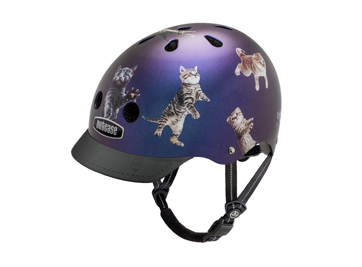 Nutcase Space Cats Urban Helmet - Purple Purple Small