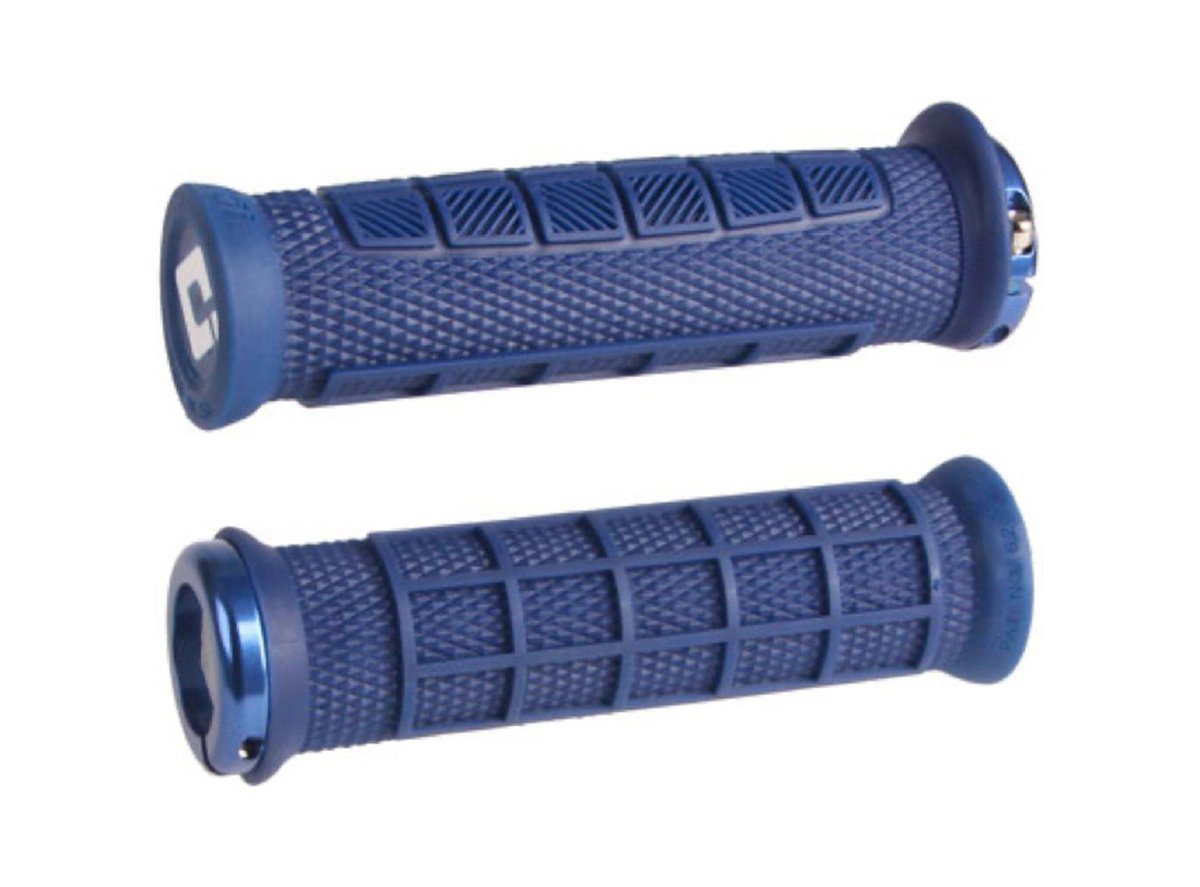 ODI Elite Pro Lock-On Bonus Pack MTB Grips - Navy Blue Navy Blue