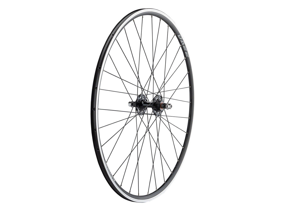 Quality Wheels Value Double Wall Series 700c Track Wheel - Rear Black Single Speed/Fixed Freewheel - 10x1x120mm Bolt On