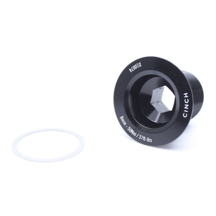 Race Face Cinch Non Drive Side M18 Crank Bolt and Washer - Gloss Black Gloss Black