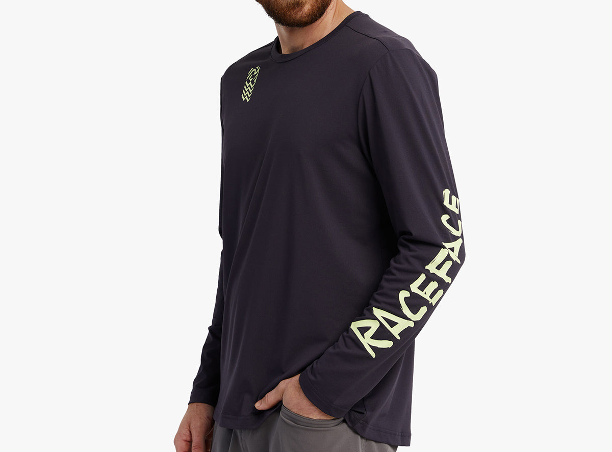 Race Face Commit Long Sleeve Tech Top - Black - 2022 Black Small