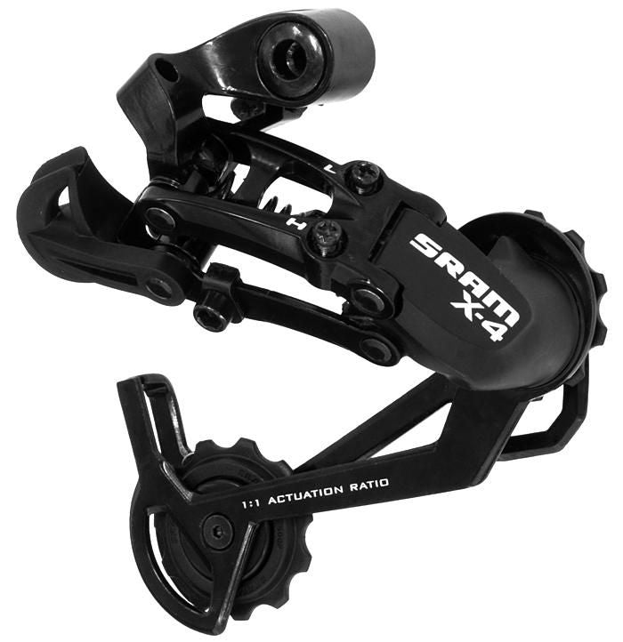 SRAM X4 7/8 Spd MTB Rear Derailleur Black Long Cage