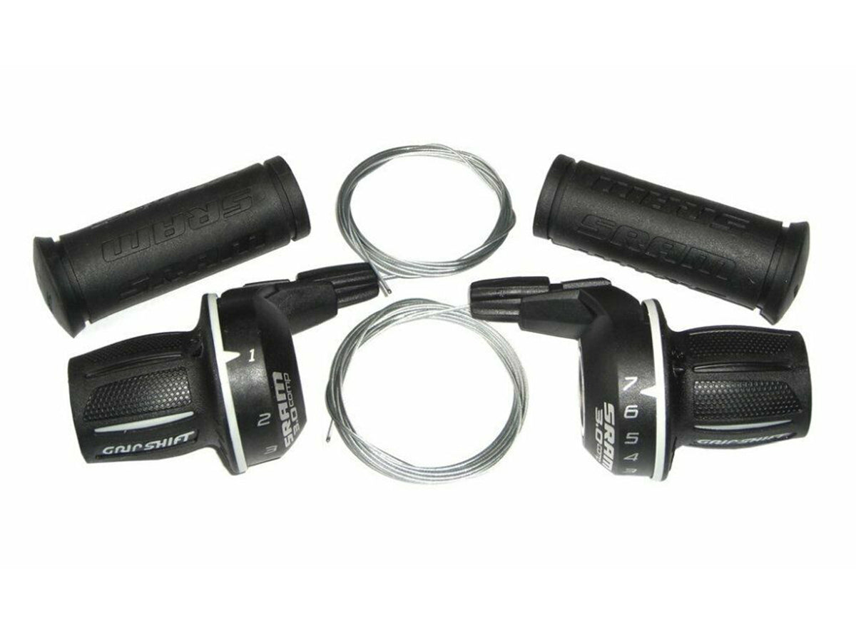 SRAM 3.0 Comp 7 Spd Twist Shifter Set Black
