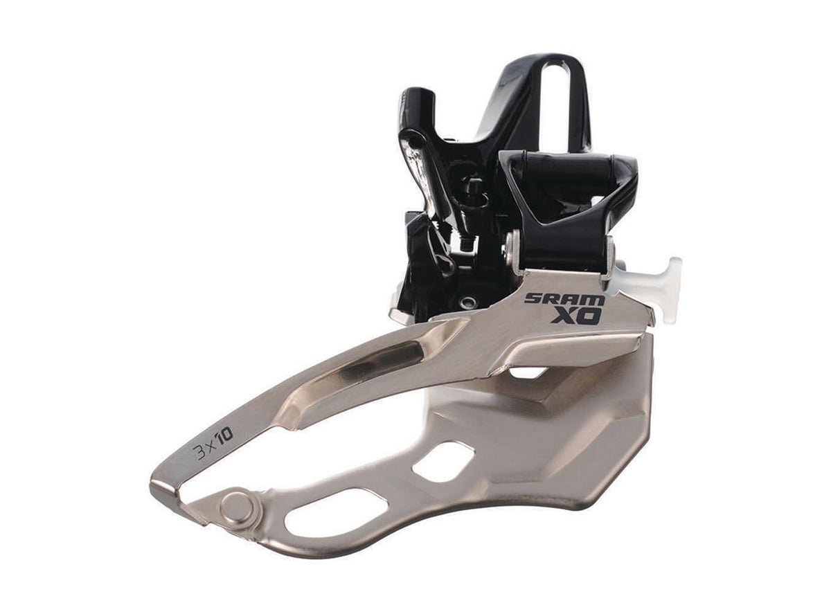 SRAM X0 3x10 Direct Mount Front Derailleur Black - Silver Dual Pull - 44t High Mount - H0