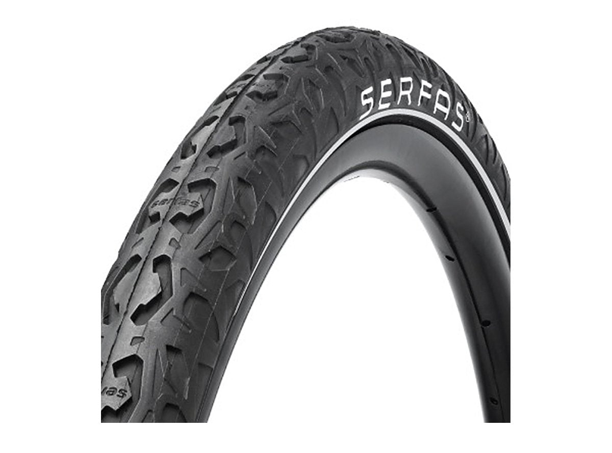 Serfas E-CTR E-Drift 24" Wire E-Bike Tire - Black Black 2.25" Reflective Sidewall