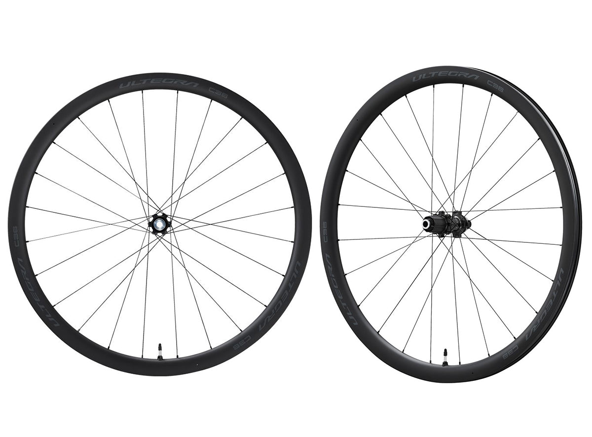 Shimano Ultegra R8170 C36 Tubeless Disc 700c Road Wheelset Black 12x100mm Front & 12x142mm Rear E-Thru - 24h