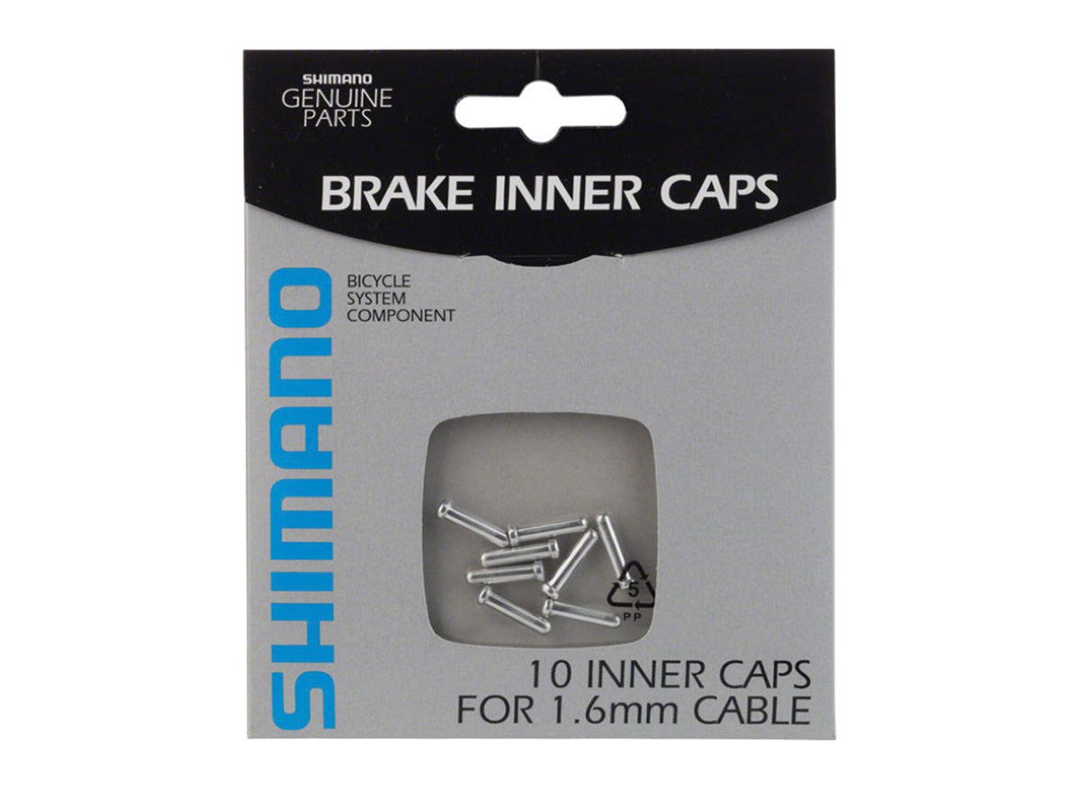 Shimano Brake Cable Tips Silver 10 Pieces
