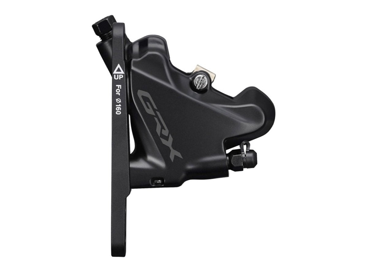 Shimano RX400 GRX Flat Mount Disc Brake Caliper - Black Black Front - With Bracket