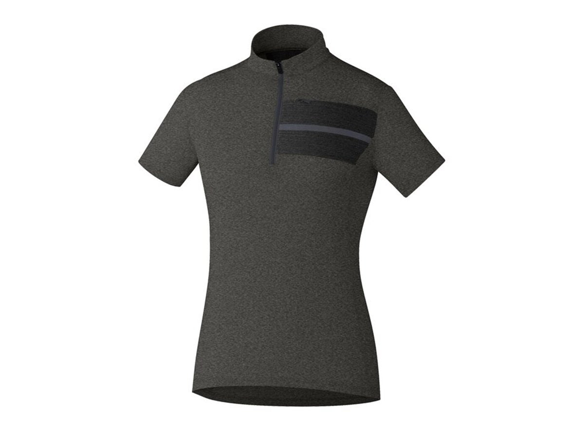 Shimano Transit Pavement Short Sleeve Road Jersey - Womens - Raven Raven Small