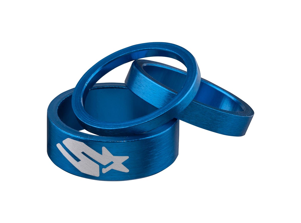 Spank Headset Spacer Kit - Blue Blue 1.1/8"