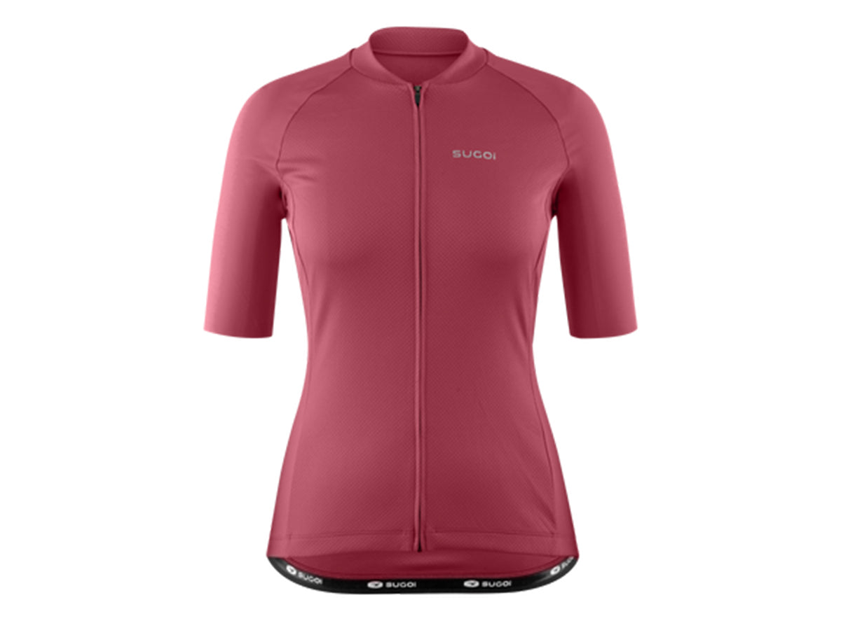 Sugoi Essence 2 Short Sleeve Jersey - Womens - Cherry Blossom Red Cherry Blossom Red X-Small
