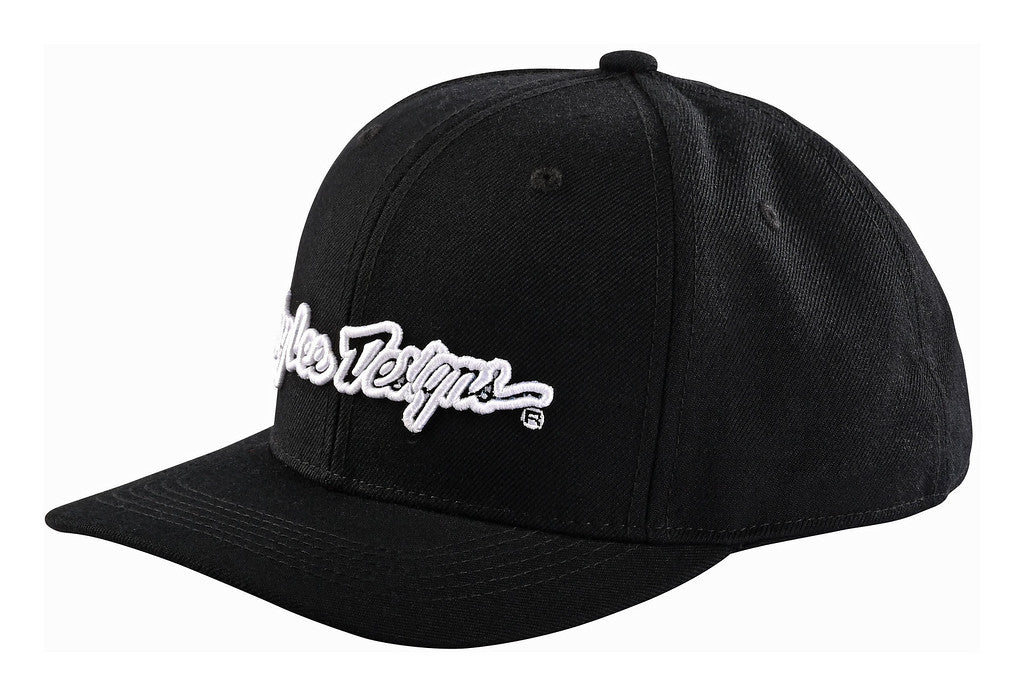 Troy Lee Designs 9Forty Snapback Hat - Signature - Black-White Black - White One Size