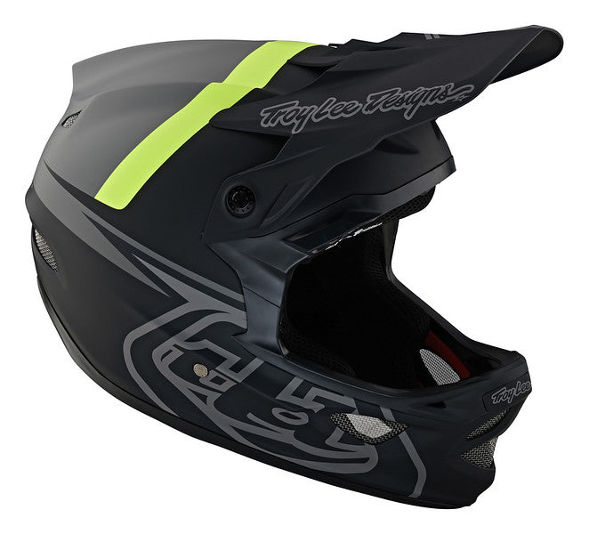 Troy Lee Designs D3 Fiberlite Full Face Helmet - Slant - Gray Gray X-Small