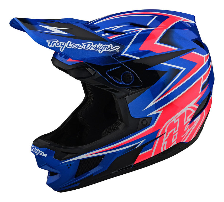 Troy Lee Designs D4 Composite Full Face Helmet - MIPS - Volt - Blue - 2022 Blue X-Small