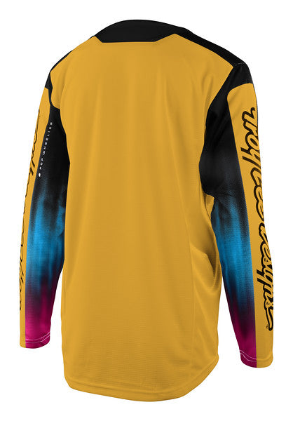 Troy Lee Designs Sprint Long Sleeve MTB Jersey - Youth - Jet Fuel - Golden - 2022