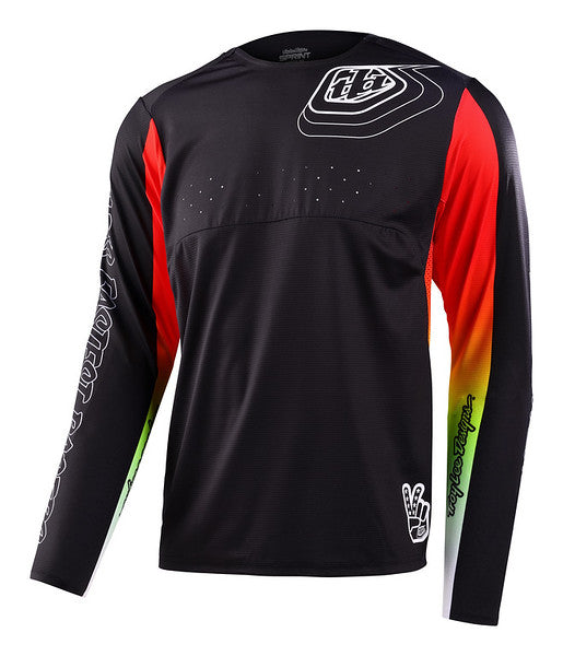 Troy Lee Designs Sprint Long Sleeve MTB Jersey - Richter - Black - 2023
