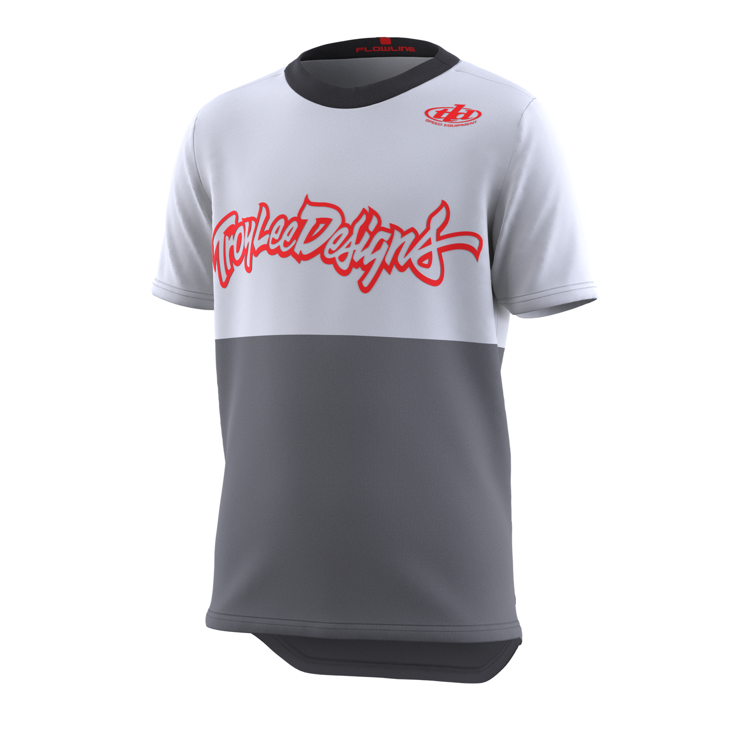 Troy Lee Designs Flowline Short Sleeve MTB Jersey - Scripter - Youth - Charcoal - 2023