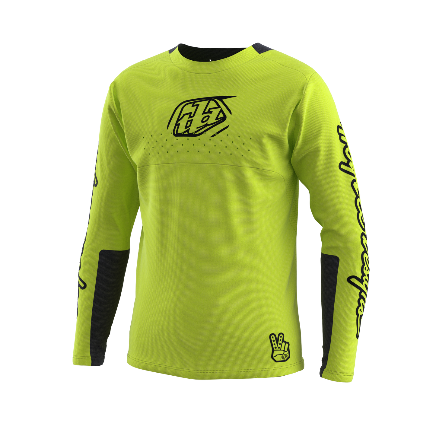 Troy Lee Designs Sprint Long Sleeve MTB Jersey - Icon - Youth - Flo Yellow - 2023