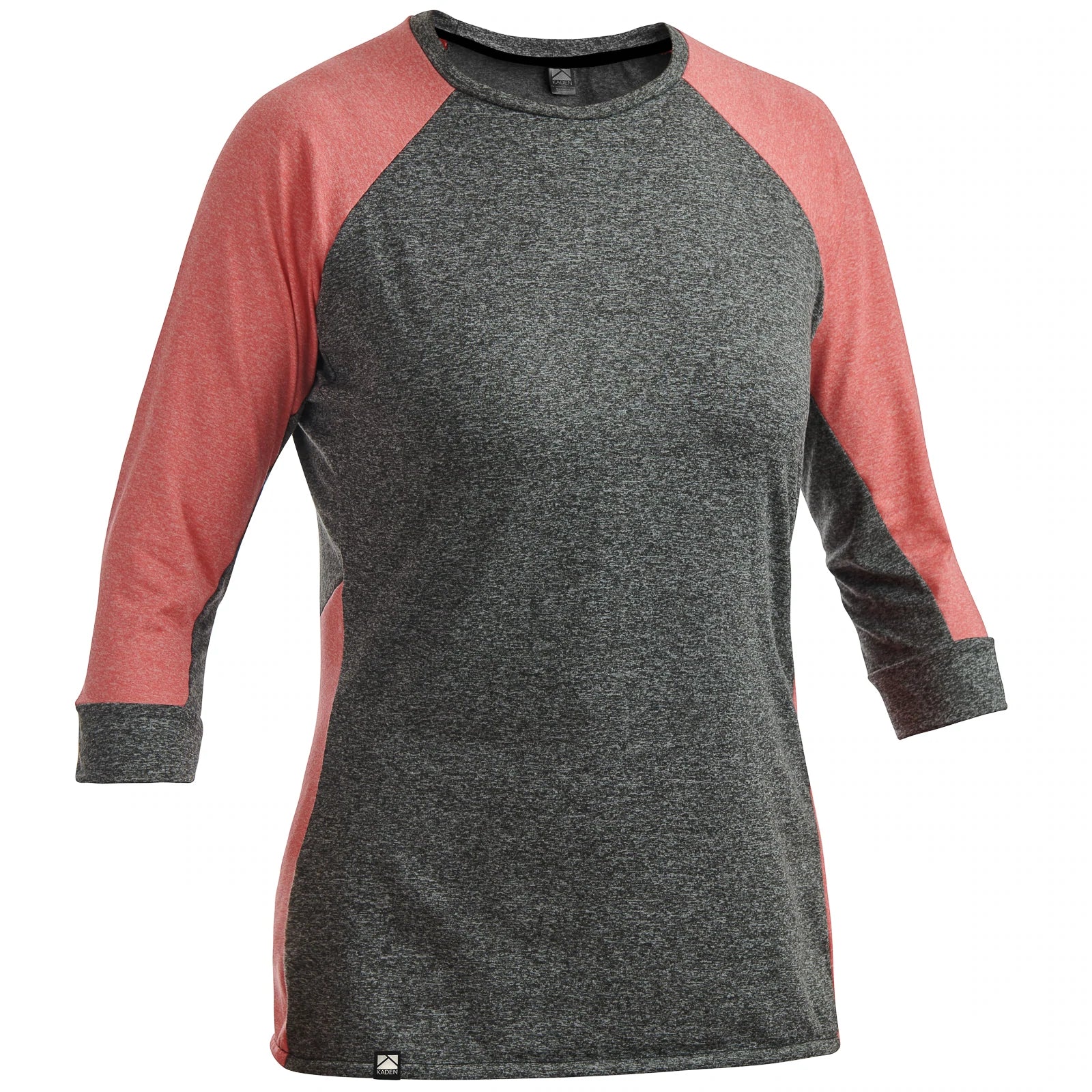 Kaden Apparel Gryla 3/4 Sleeve MTB Jersey - Womens - Titanium-Persimmon Titanium - Persimmon Small