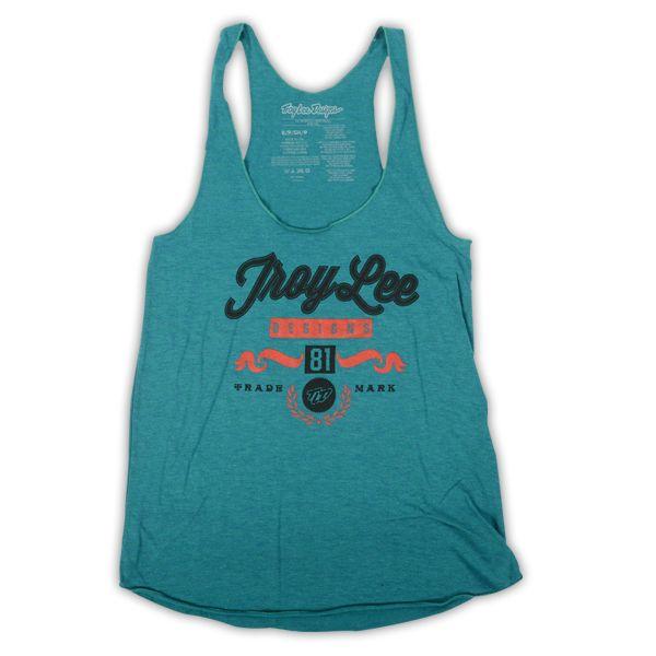Troy Lee Designs Trademark Tank Top - Womens - Turquoise Turquoise Large