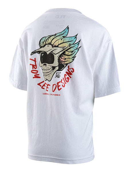Troy Lee Designs Feathers Short Sleeve Tee - Youth - White