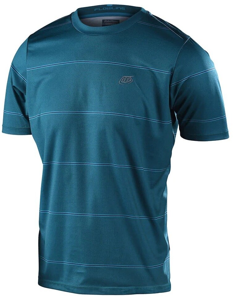 Troy Lee Designs Flowline Short Sleeve MTB Jersey - Revert - Blue - 2022 Blue Small