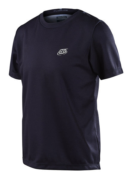 Troy Lee Designs Flowline Short Sleeve MTB Jersey - Youth - Black - 2022 Black X-Small