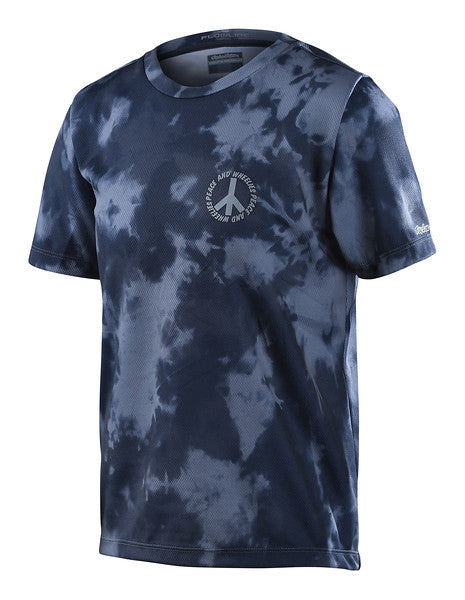 Troy Lee Designs Flowline Short Sleeve MTB Jersey - Youth - Plot - Charcoal - 2022 Charcoal X-Small