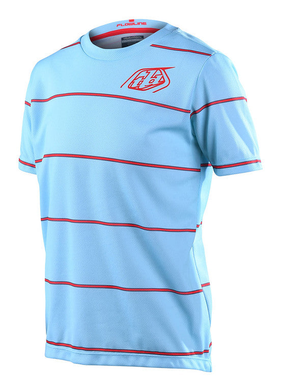Troy Lee Designs Flowline Short Sleeve MTB Jersey - Youth - Revert - Water - 2022 Water X-Small
