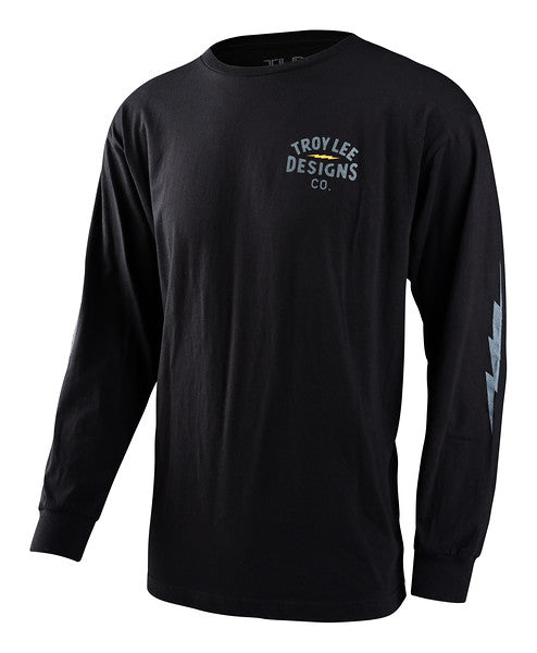 Troy Lee Designs Lightning Long Sleeve Tee - Black Black Small