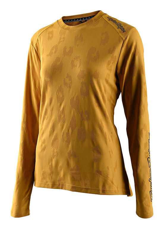 Troy Lee Designs Lilium Long Sleeve MTB Jersey - Womens - Jacquard - Honey - 2022 Honey X-Small