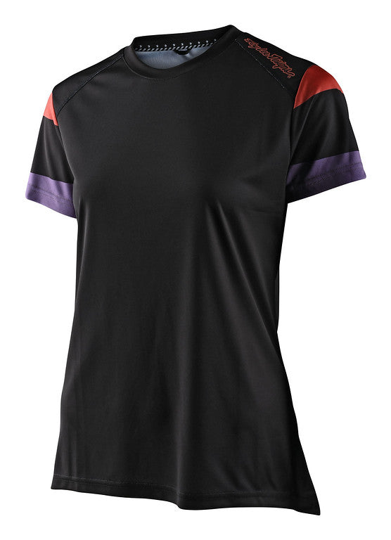 Troy Lee Designs Lilium Short Sleeve MTB Jersey - Womens - Rugby - Black - 2022 Black X-Small
