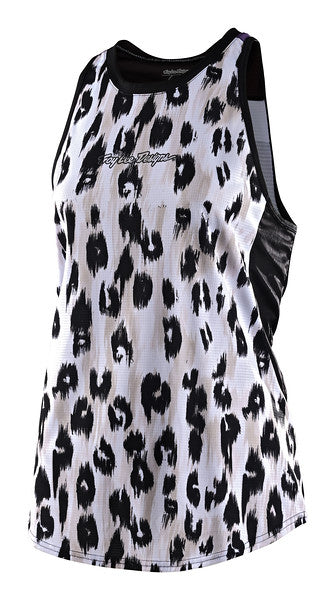 Troy Lee Designs Luxe Tank - Womens - Wild Cat - White - 2022 White X-Small