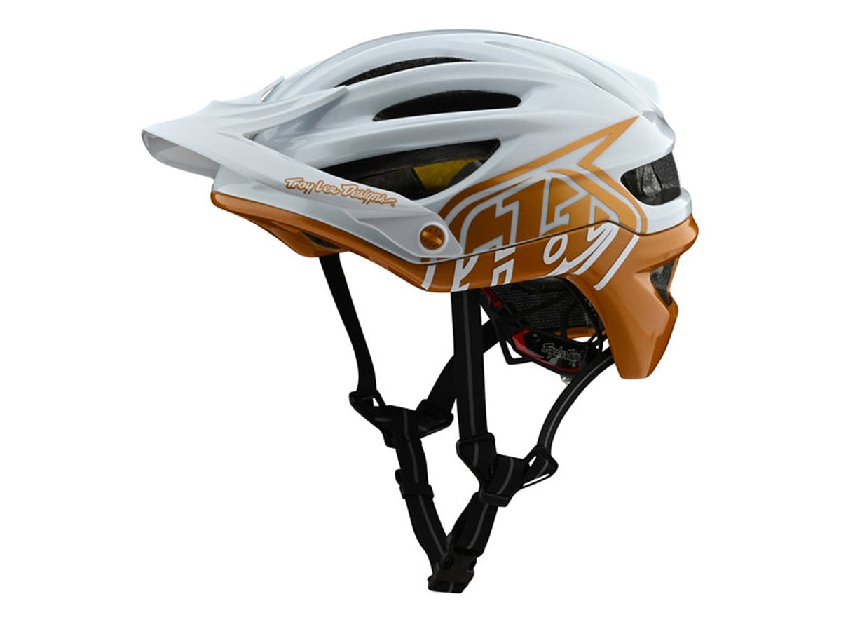 Troy Lee Designs A2 MIPS MTB Helmet - Decoy - Pearl White-Gold - 2020 Pearl White - Gold Small