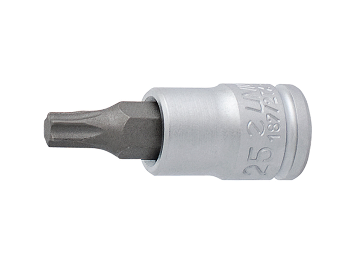 Unior 1/4" Drive Torx Bit - 187/2TX - Silver Silver T10