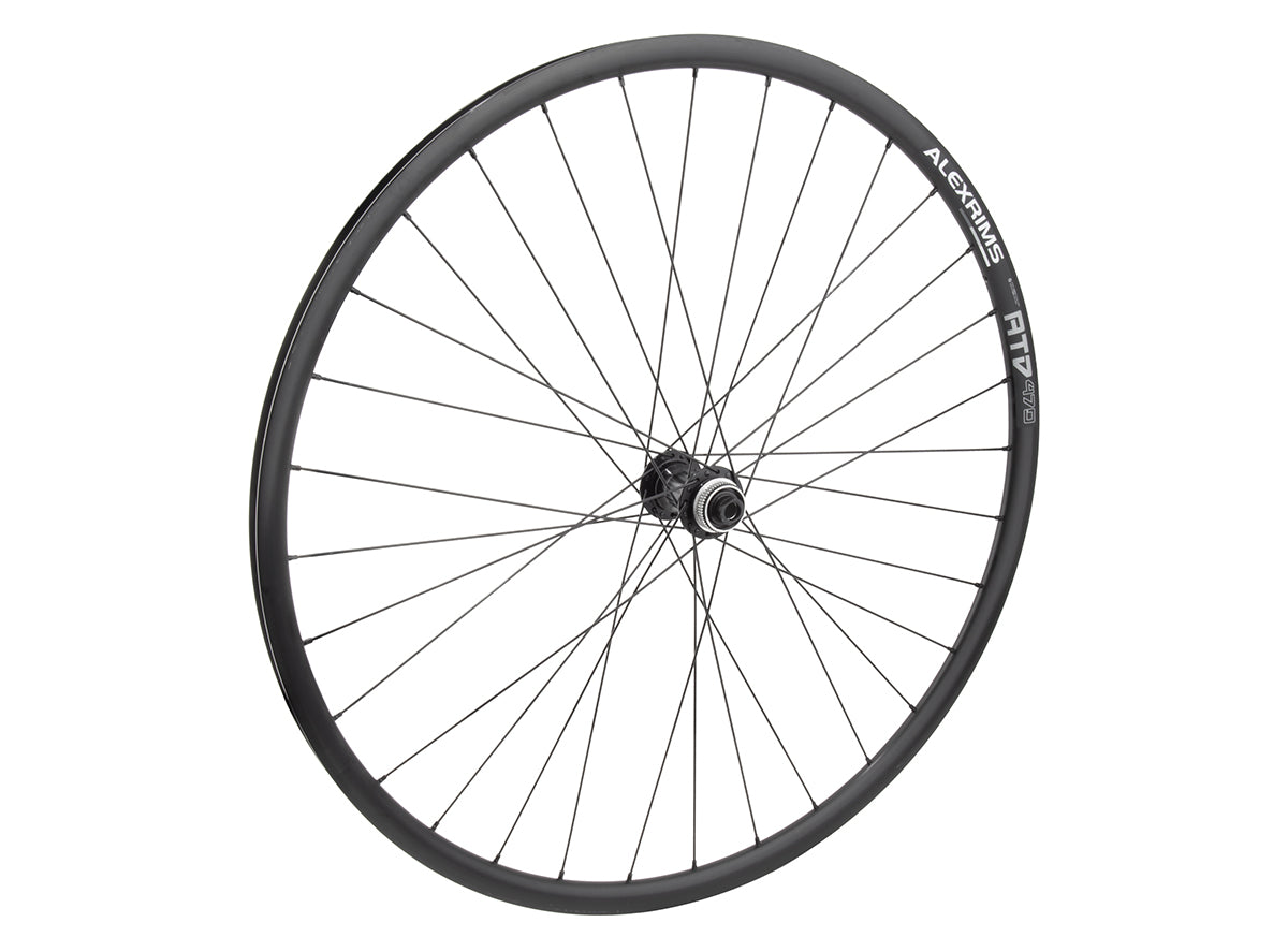 WheelMaster Alex ATD470 700c Disc Gravel Wheel - Front Black 12x100mmTA - 32h - Center Lock