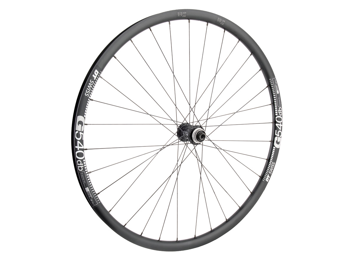 WheelMaster DT G540 700c Disc Gravel Wheel - Front Black 12x100mmTA - 32h - Center Lock