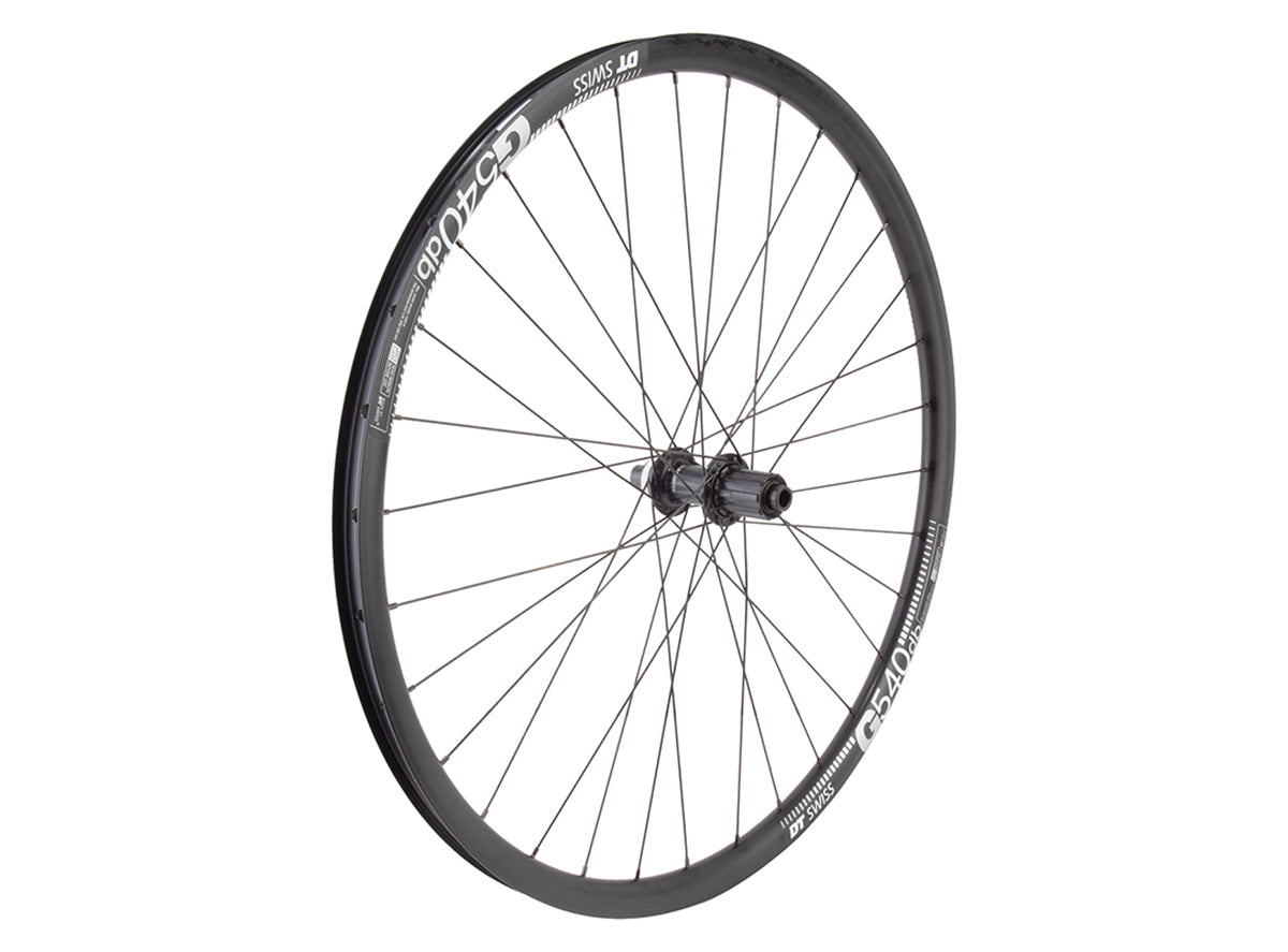 WheelMaster DT G540 700c Disc Gravel Wheel - Rear Black 12x142mmTA - 32h - Center Lock - 8/11 Spd